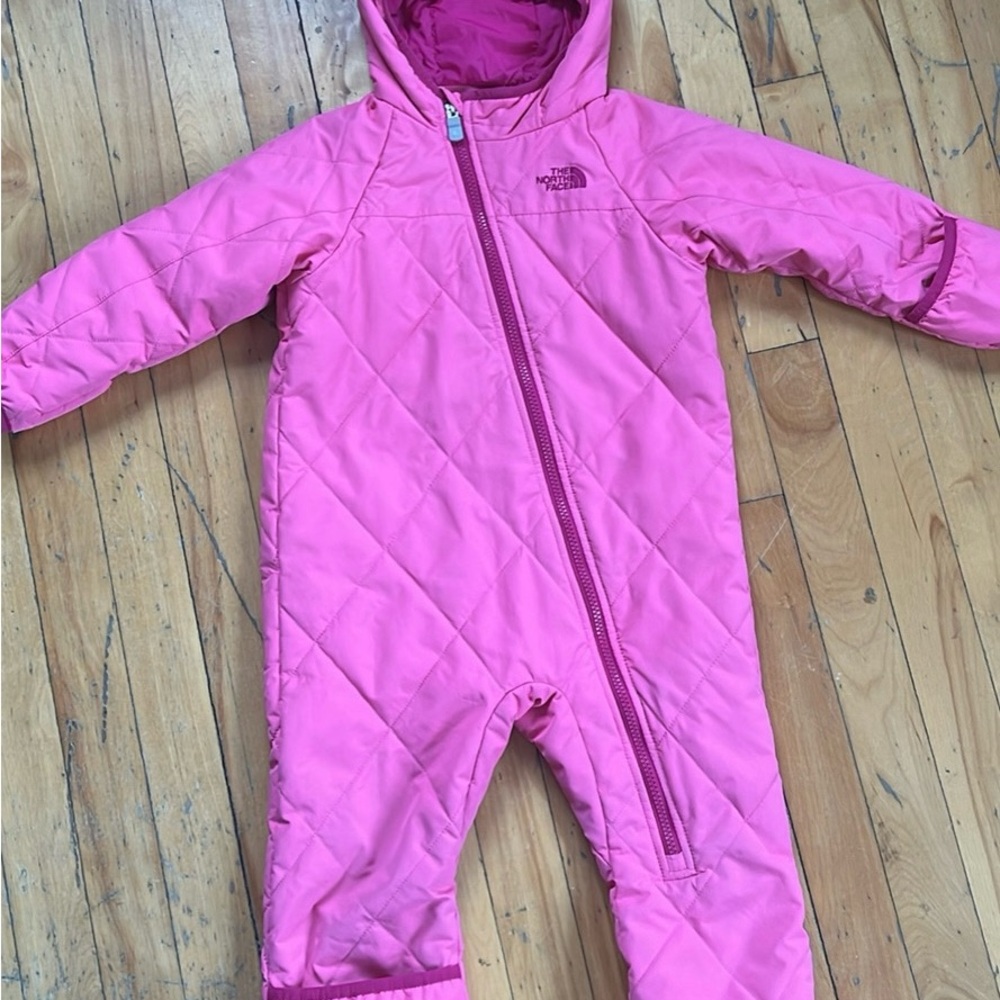 The North Face Kids Pink One Piece Snowsuit